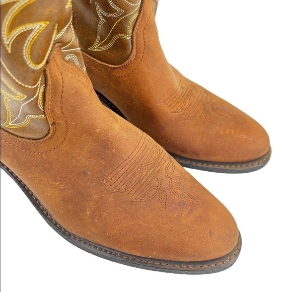 Laredo Women’s Kadi Brown Leather Western Cowboy Boots - Picture 10 of 16